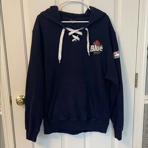 Sport-Tek Navy Lace-Up Hoodie